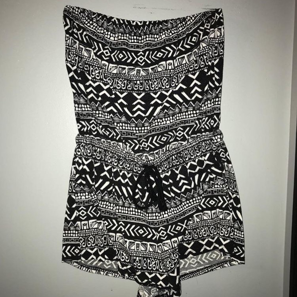 strapless romper